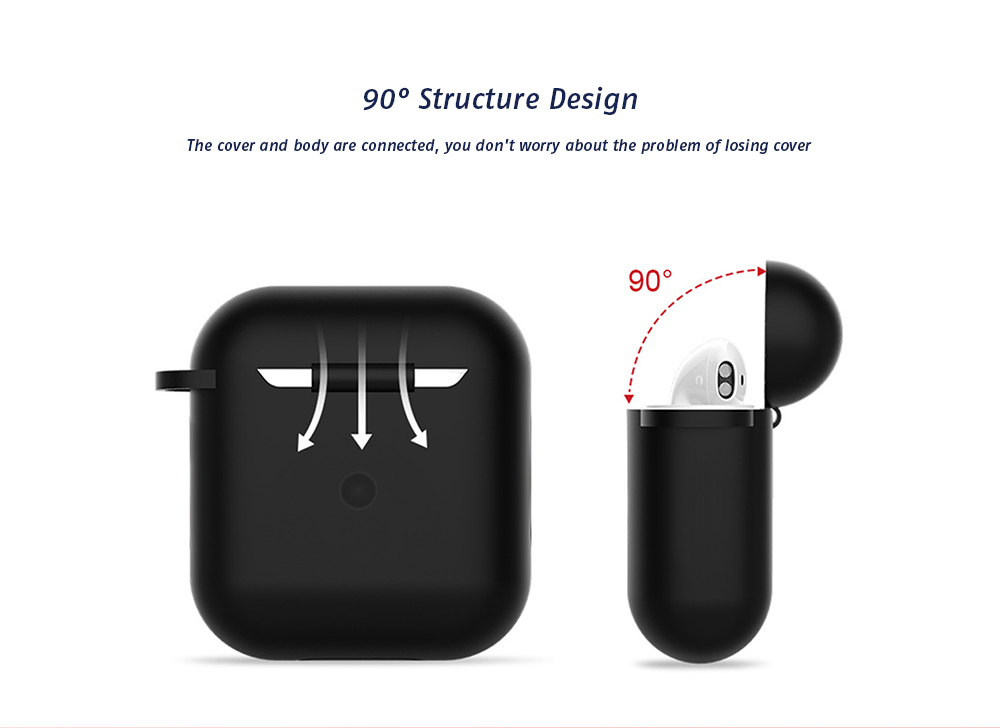 Bluetooth Earphone Silicone Protective Cover for AirPods - Red Bluetooth Earphone Silicone Protective Cover for AirPods - Red