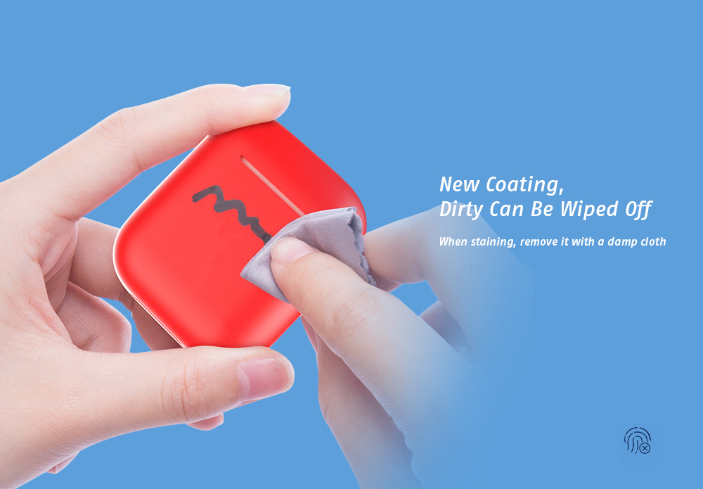 Bluetooth Earphone Silicone Protective Cover for AirPods - Red Bluetooth Earphone Silicone Protective Cover for AirPods - Red