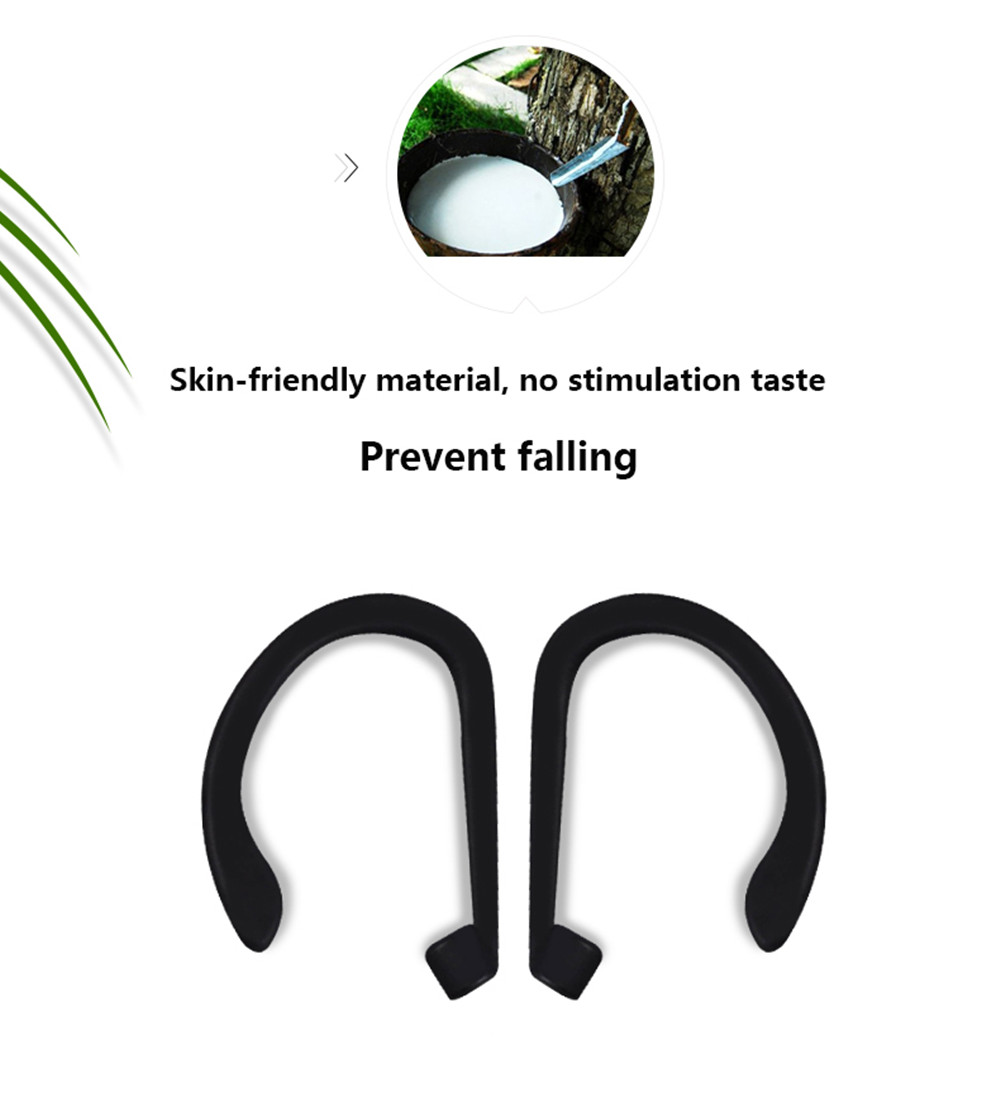 Wireless Earphone Protective Earhook Holder Secure Fit Hook for AirPods- Black Wireless Earphone Protective Earhook Holder Secure Fit Hook for AirPods- Black