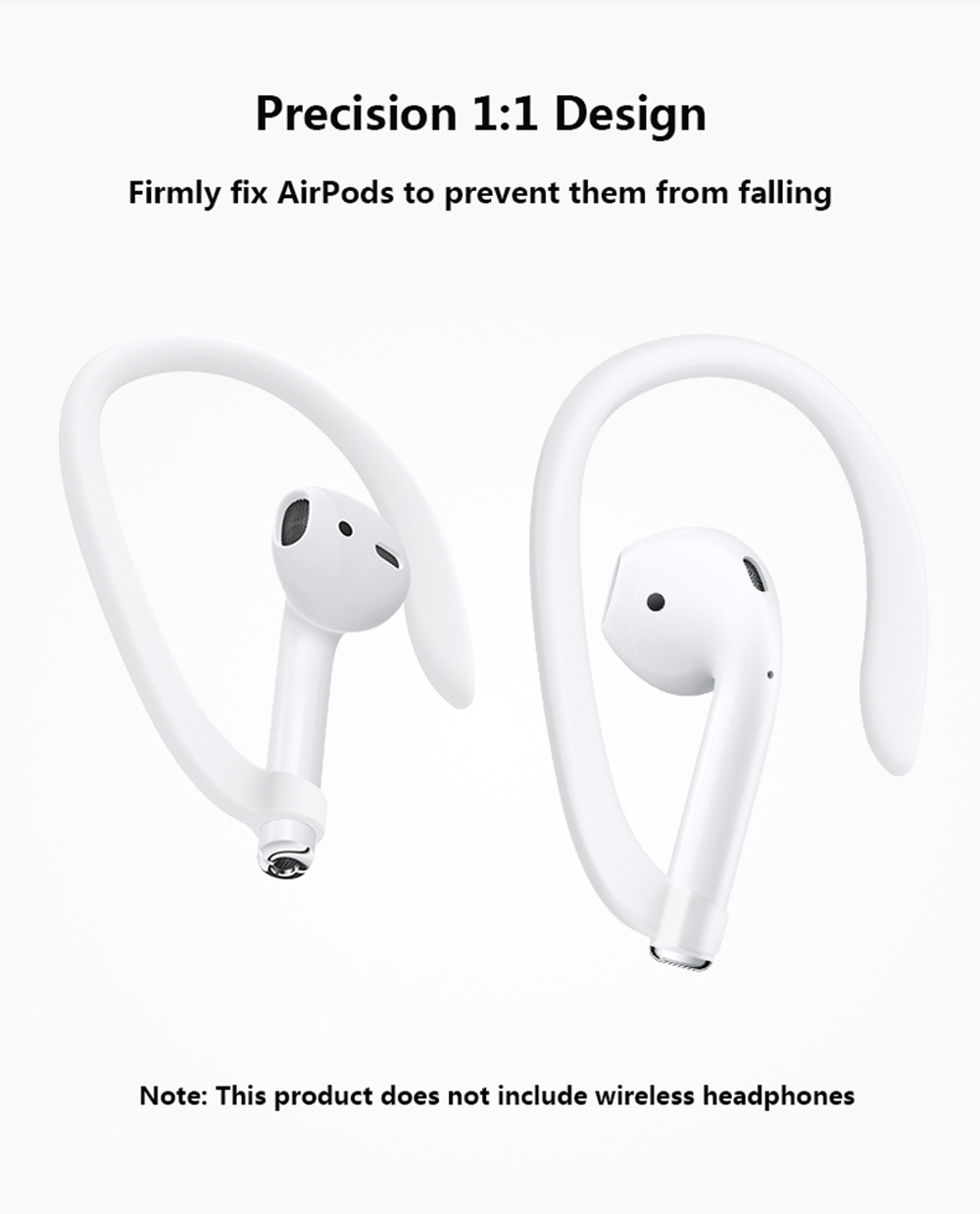 Wireless Earphone Protective Earhook Holder Secure Fit Hook for AirPods- Black Wireless Earphone Protective Earhook Holder Secure Fit Hook for AirPods- Black