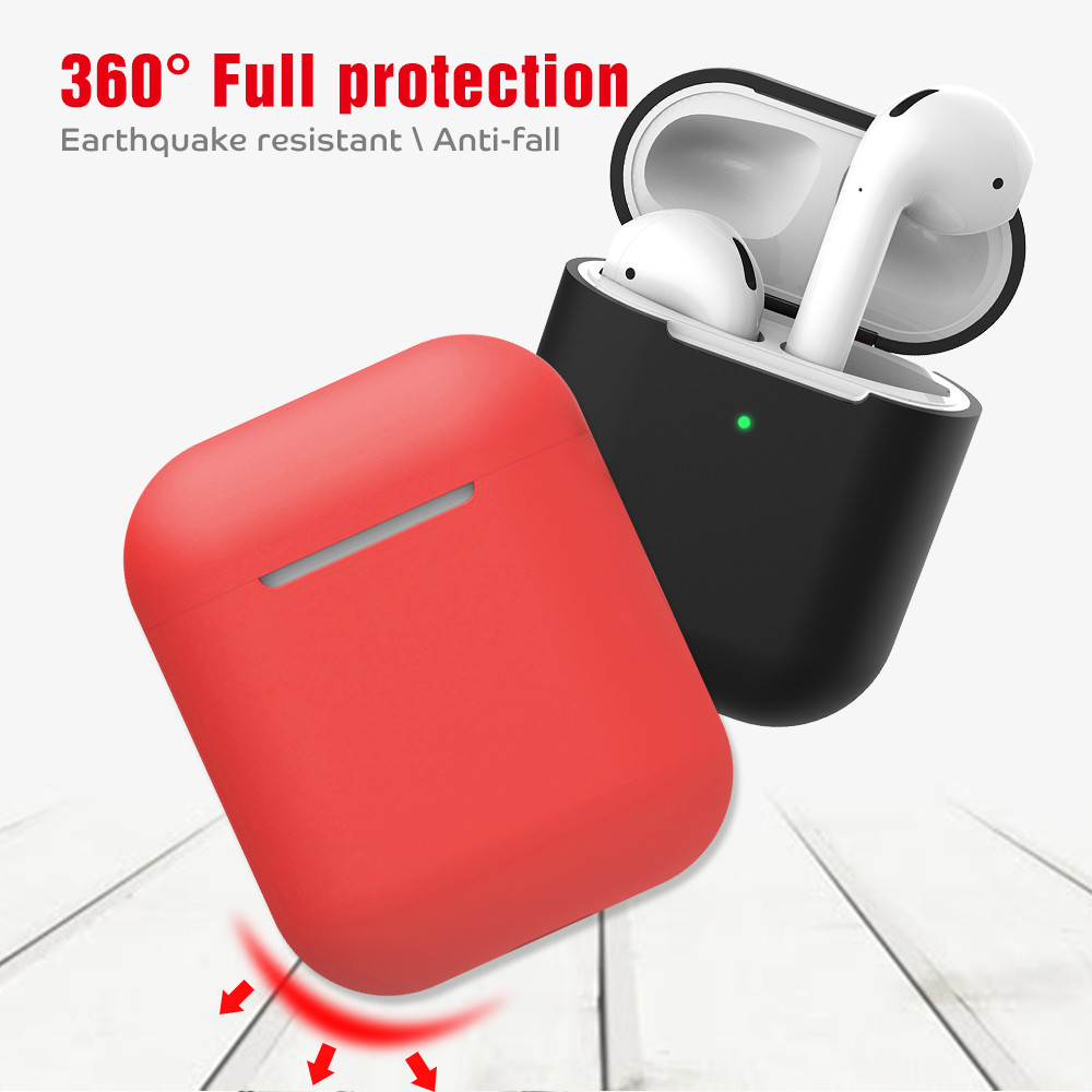 Silicone Wireless Earphone Protective Case Skin Cover for AirPods Storage Box- Sky Blue Silicone Wireless Earphone Protective Case Skin Cover for AirPods Storage Box- Sky Blue