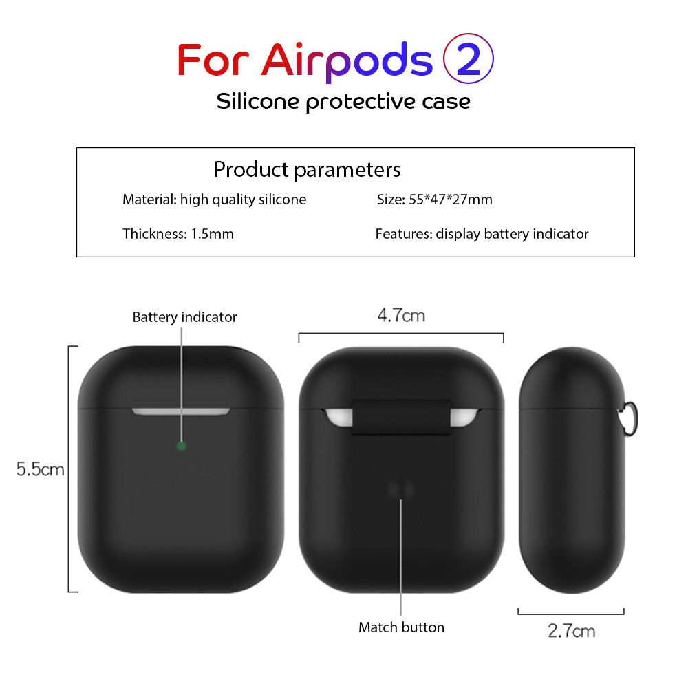 Silicone Wireless Earphone Protective Case Skin Cover for AirPods Storage Box- Sky Blue Silicone Wireless Earphone Protective Case Skin Cover for AirPods Storage Box- Sky Blue