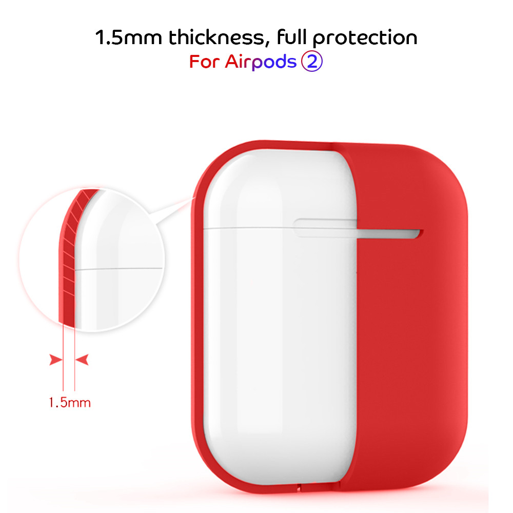 Silicone Wireless Earphone Protective Case Skin Cover for AirPods Storage Box- Sky Blue Silicone Wireless Earphone Protective Case Skin Cover for AirPods Storage Box- Sky Blue