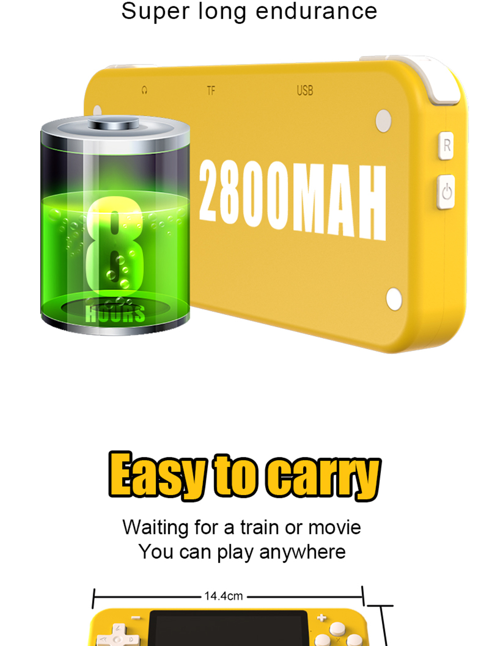 POWKIDDY-RGB10 Game Console Handheld 32G Open Source System RK3326 Chip 3.5-inch IPS HD Screen 3D Seesaw Retro Game Children Gift - Bright Yellow POWKIDDY-RGB10 Game Console Handheld 32G Open Source System RK3326 Chip 3.5-inch IPS HD Screen 3D Seesaw Retro Game Children Gift - Bright Yellow