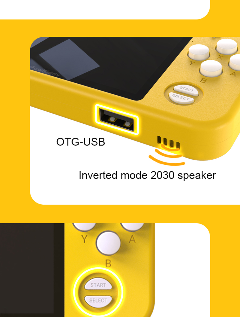 POWKIDDY-RGB10 Game Console Handheld 32G Open Source System RK3326 Chip 3.5-inch IPS HD Screen 3D Seesaw Retro Game Children Gift - Bright Yellow POWKIDDY-RGB10 Game Console Handheld 32G Open Source System RK3326 Chip 3.5-inch IPS HD Screen 3D Seesaw Retro Game Children Gift - Bright Yellow