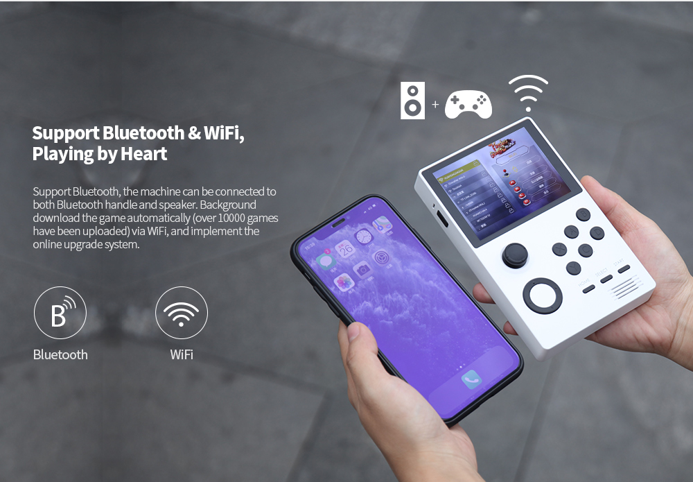 Supretro 3.5 inch IPS Screen Android Gaming Handheld Mini WiFi Download Games Online Support PS / FBA / MAME / DC / N64 / MD / FC / GBA / GBC / PCE / SFC - Silk White Supretro 3.5 inch IPS Screen Android Gaming Handheld Mini WiFi Download Games Online Support PS / FBA / MAME / DC / N64 / MD / FC / GBA / GBC / PCE / SFC - Silk White