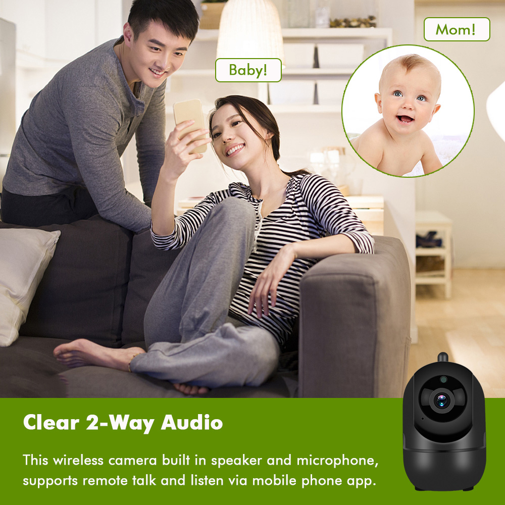 Wireless WIFI Security IP Camera Night Vision Intelligent HD- Black EU Plug Wireless WIFI Security IP Camera Night Vision Intelligent HD- Black EU Plug