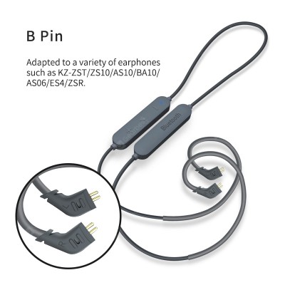 KZ Aptx HD QCC3034 Bluetooth5.0 Wireless Module Earphone Upgrade Cable Applies Original Headphone AS10 ZST ES4 ZSN Pro ZS10 AS16