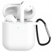 Bluetooth Earphone Silicone Protective Cover Portable Storage Case with Hook for AirPods