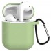 Bluetooth Earphone Silicone Protective Cover Portable Storage Case with Hook for AirPods