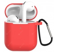 Bluetooth Earphone Silicone Protective Cover Portable Storage Case with Hook for AirPods