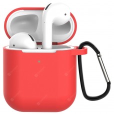 Bluetooth Earphone Silicone Protective Cover Portable Storage Case with Hook for AirPods