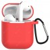Bluetooth Earphone Silicone Protective Cover Portable Storage Case with Hook for AirPods