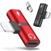 T-shaped Headphone 2-in-1 Dual-port Headphone Adapte for iPhone 12 8 Plus X XS Xs Max 11 Audio Charger Dispenser Accessories