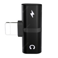 T-shaped Headphone 2-in-1 Dual-port Headphone Adapte for iPhone 12 8 Plus X XS Xs Max 11 Audio Charger Dispenser Accessories
