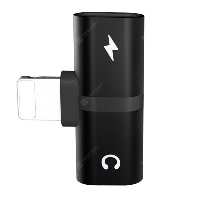 T-shaped Headphone 2-in-1 Dual-port Headphone Adapte for iPhone 12 8 Plus X XS Xs Max 11 Audio Charger Dispenser Accessories
