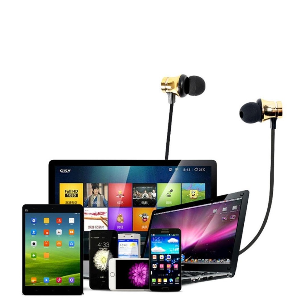 Magnetic Bluetooth 4.2 in-Ear Headset Hands-Free Earphone Sport Earbuds- Silver