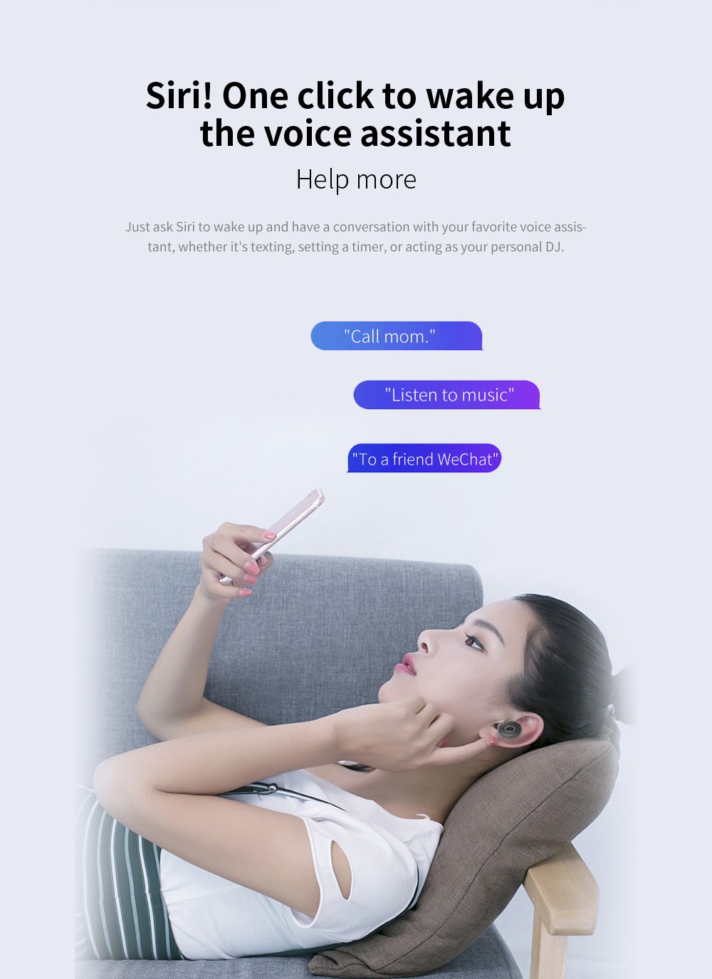 V6 TWS Bluetooth 5.0 Binaural Call Earphones Hi-Fi Sound CVC6.0 Noise Reduction Sports Headset - Black
