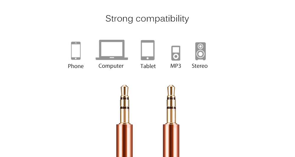 C05 1.03m 3.5mm Male to 3.5mm Male Metal Shell Braid Audio Cable  - Blue
