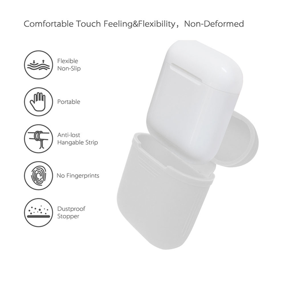 Luxury Protective Silicone Cover and Skin for Apple Airpods Charging Case - Black