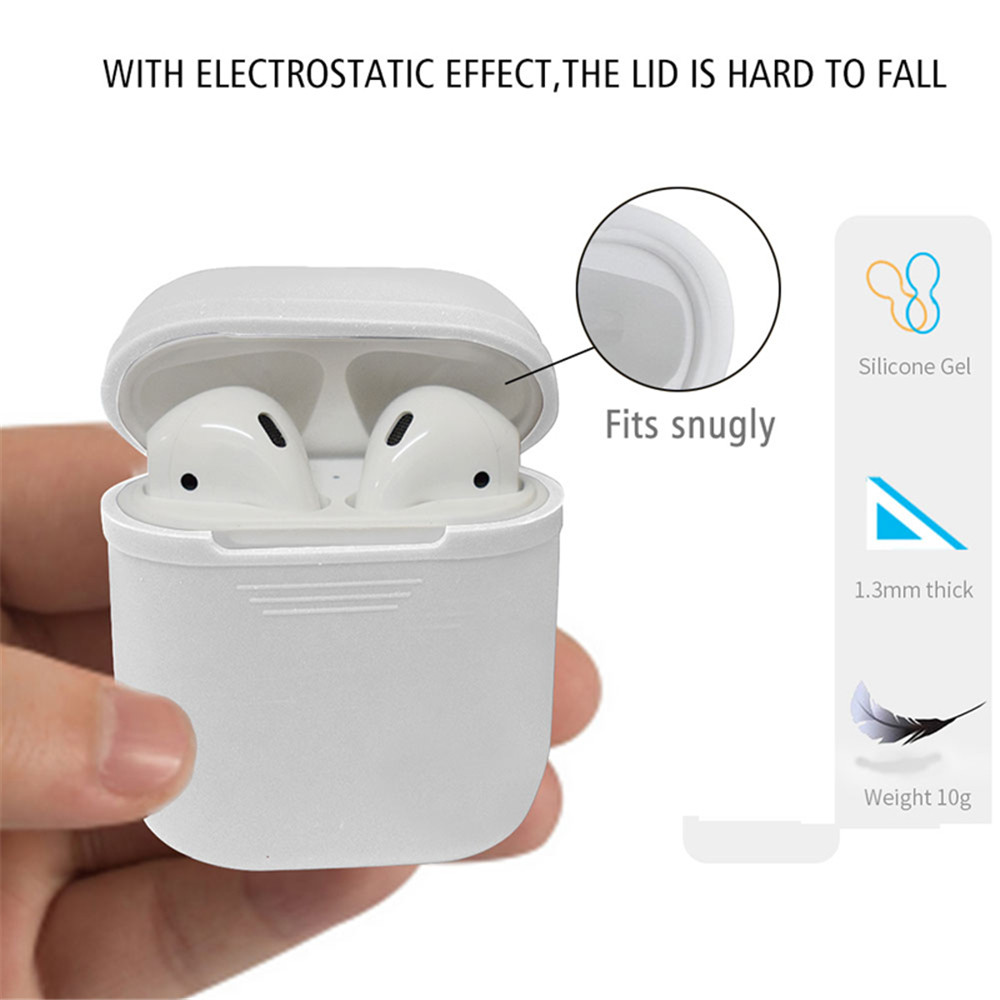 Luxury Protective Silicone Cover and Skin for Apple Airpods Charging Case - Black