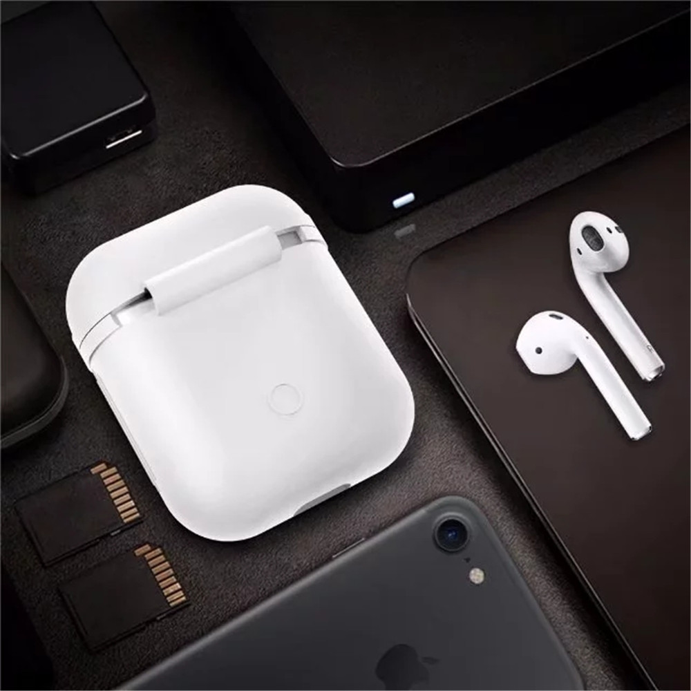 Besegad Silicone Carrying Case Cover Skin Sleeve Pouch Box for Apple Airpods Air Ear Pods Buds Wireless Earphone Headpho- Cerulean