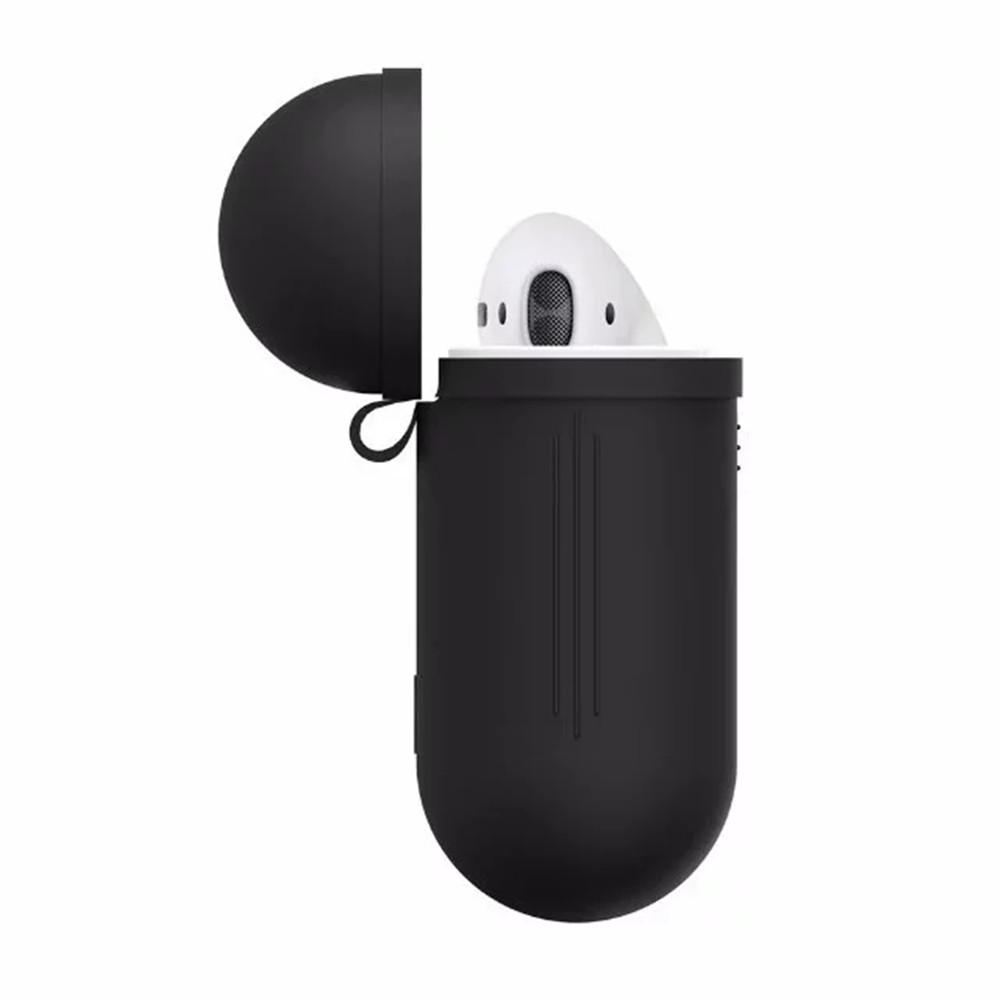 Besegad Silicone Carrying Case Cover Skin Sleeve Pouch Box for Apple Airpods Air Ear Pods Buds Wireless Earphone Headpho- Cerulean