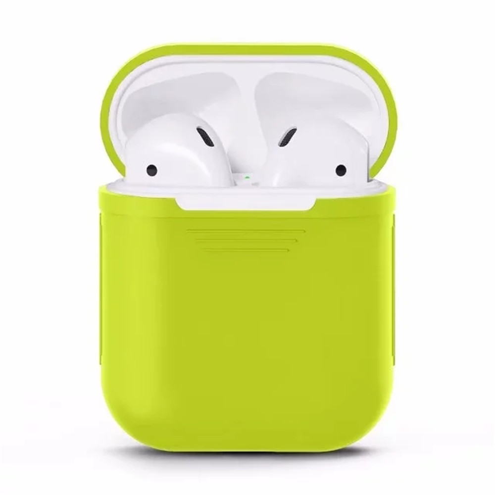 Besegad Silicone Carrying Case Cover Skin Sleeve Pouch Box for Apple Airpods Air Ear Pods Buds Wireless Earphone Headpho- Cerulean