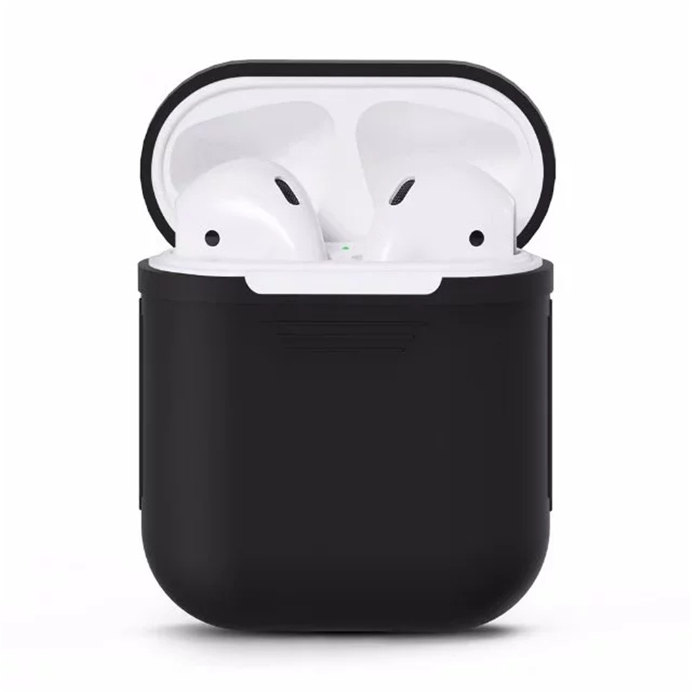 Besegad Silicone Carrying Case Cover Skin Sleeve Pouch Box for Apple Airpods Air Ear Pods Buds Wireless Earphone Headpho- Cerulean