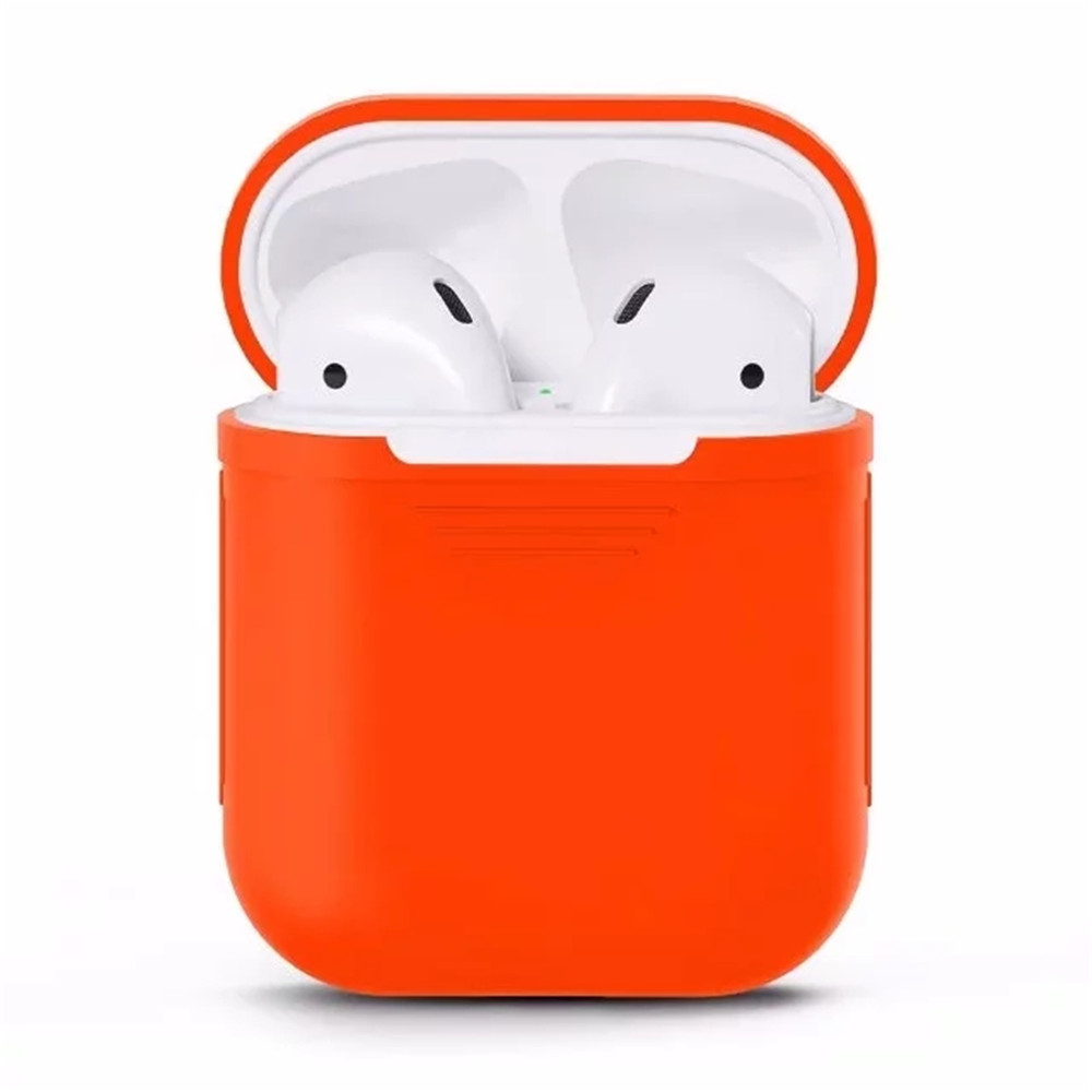 Besegad Silicone Carrying Case Cover Skin Sleeve Pouch Box for Apple Airpods Air Ear Pods Buds Wireless Earphone Headpho- Cerulean