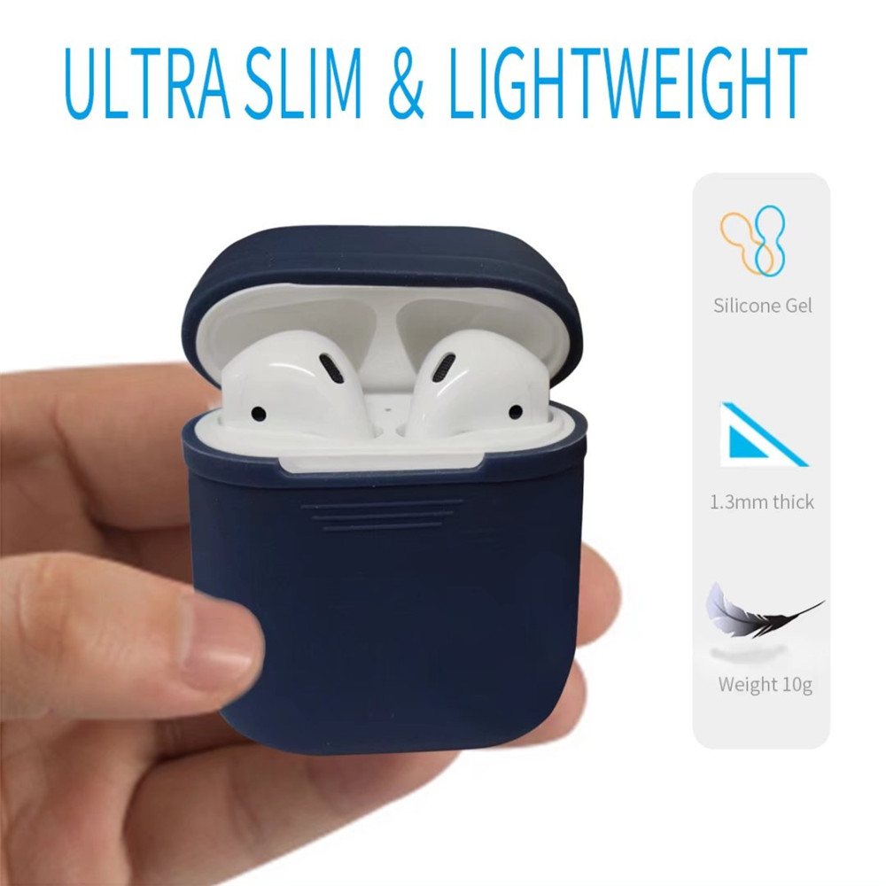 Silica Gel Earphone Case for Apple Bluetooth Headset- Black