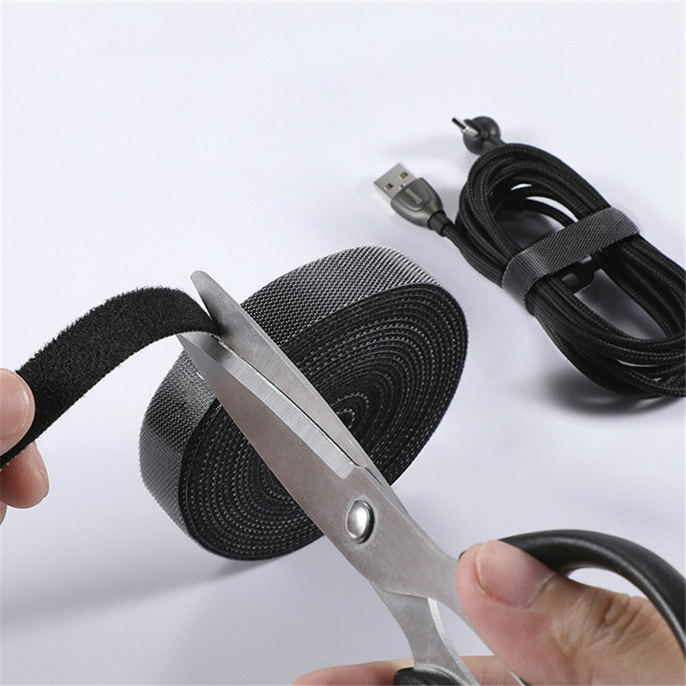 Cable Organizer Wire Winder Earphone Holder Mouse Cord Protector HDMI Cable - Black 1M