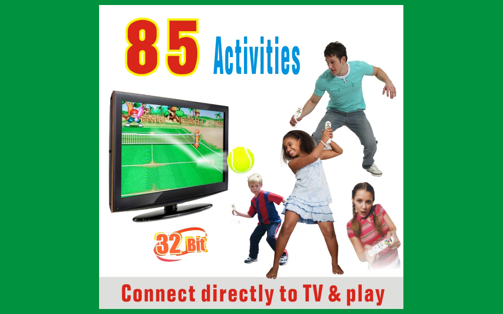 BL-5002 32 Bit Wireless Handheld TV Video Game Console Build in 85 Games Home TV Video Gaming Player Support AV Output Dual Players - Red