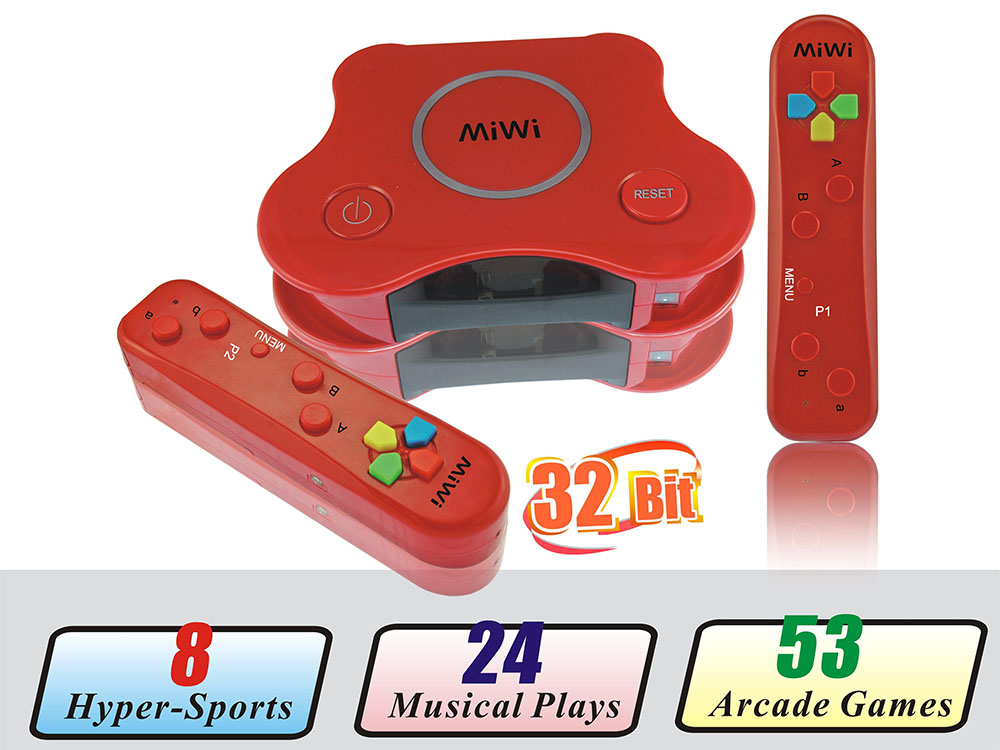 BL-5002 32 Bit Wireless Handheld TV Video Game Console Build in 85 Games Home TV Video Gaming Player Support AV Output Dual Players - Red