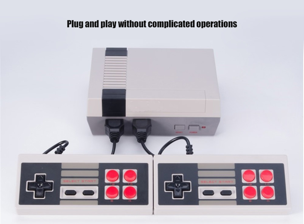 HDMI Port Mini TV Gaming Console Classic 600 Built-in Games 2 Controllers Family TV Video Game- Gray
