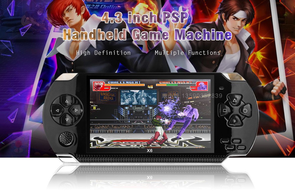 Portable PSP High Definition Handheld Game Machine 4.3 inch  - Blue