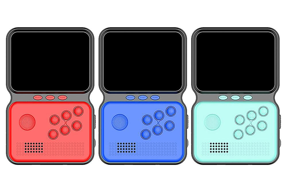 M3 Mini Retro Pocket Game Console 16-bit Nostalgic Handheld 900 Pre-positioned Games Boxing Rocker Joystick FC Amusement Game Machine - Ocean Blue