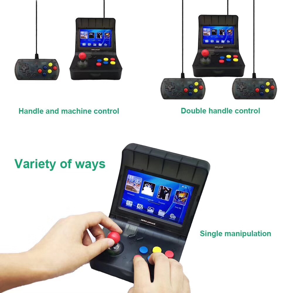 Handheld Retro Arcade Video Game Console Built-In 3000 Games with 2 Controllers