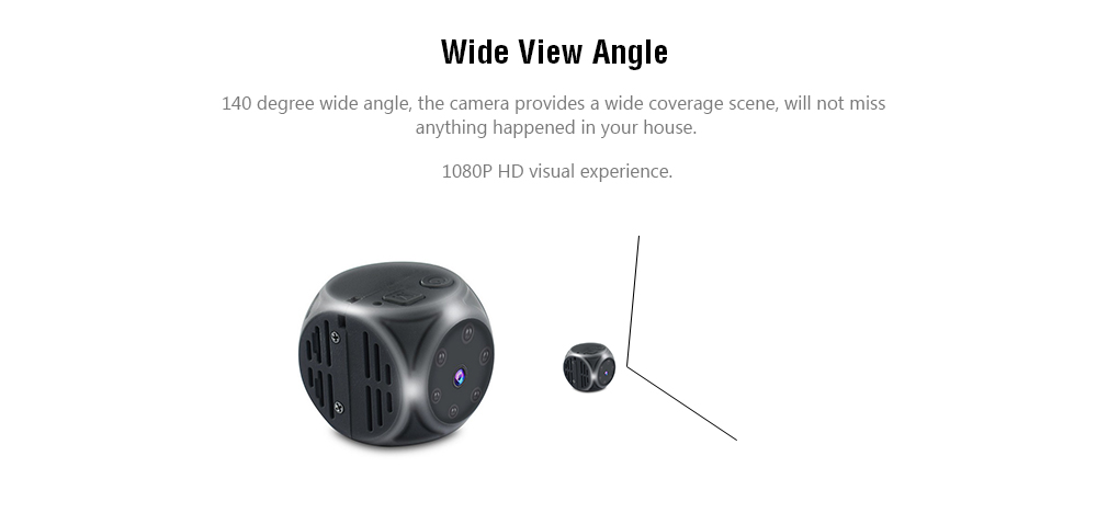 MD21 Intelligent Magnetic Digital Home Camera Outdoor Sports DV- Black