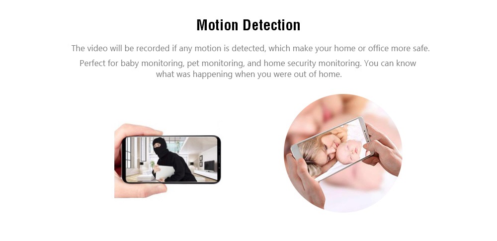 MD21 Intelligent Magnetic Digital Home Camera Outdoor Sports DV- Black