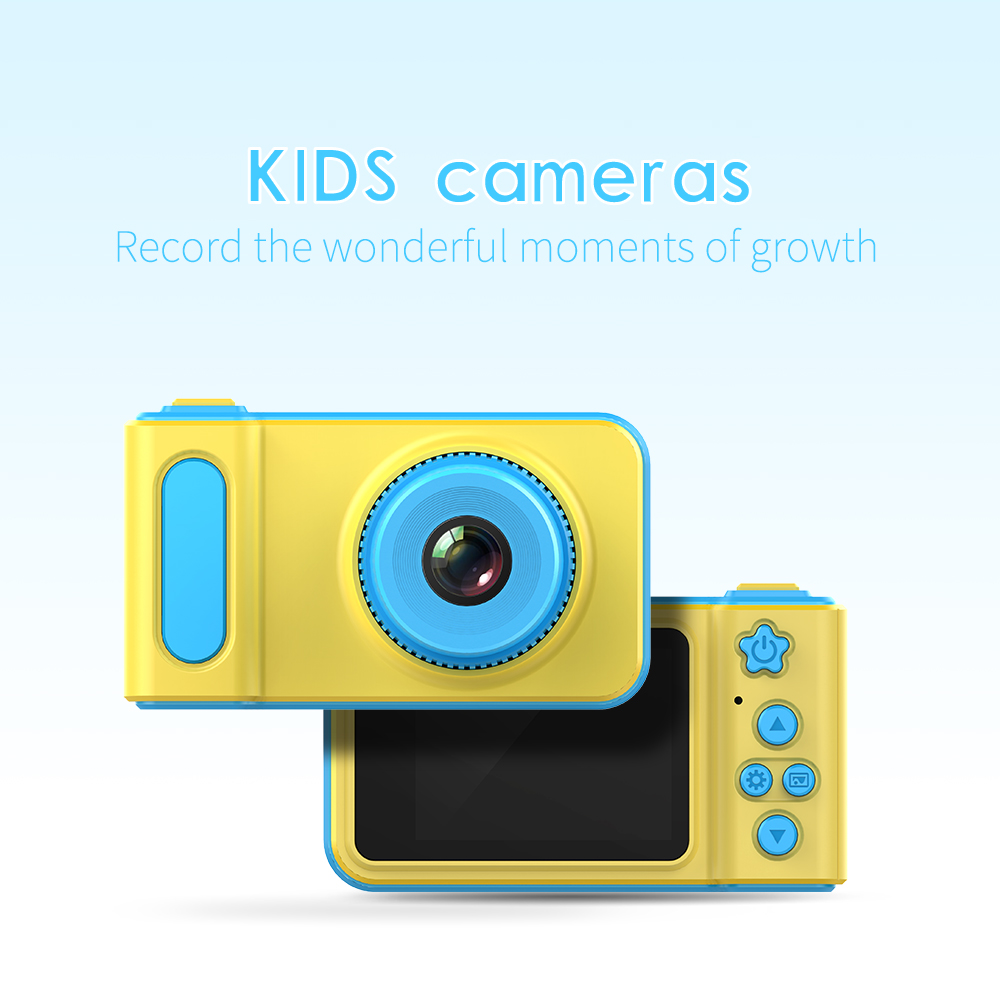Creative Mini Kid Camera for Photo Video Game- Deep Sky Blue