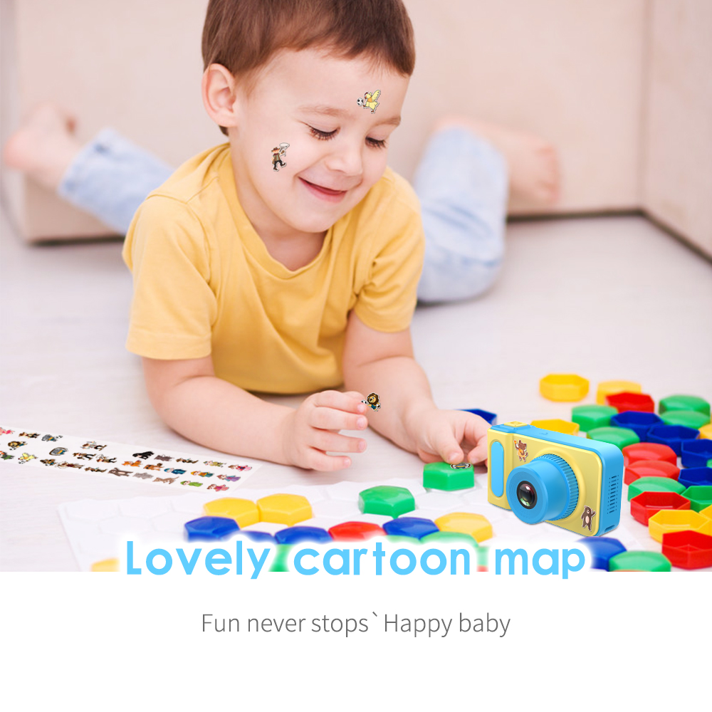 Creative Mini Kid Camera for Photo Video Game- Deep Sky Blue